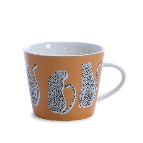 Bucket Mug Leopard Orange